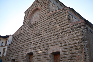 Florence, Italy - February 27, 2019 : View of San Lorenzo church
