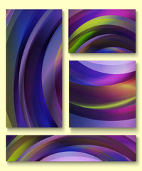 Set of abstract vector backgrounds with waves