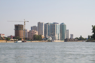 Fototapeta na wymiar view of the city under construction