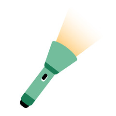 Torch flat illustration on white