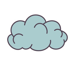 Cloud flat illustration on white