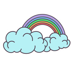 Rainbow flat illustration on white