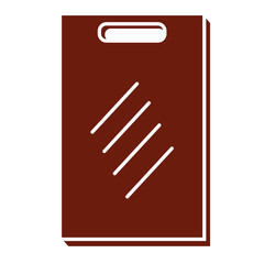 Cutting board flat illustration on white