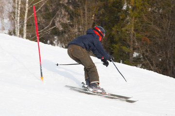 skier on a slope