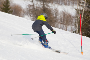 Fototapeta na wymiar skier on a slope