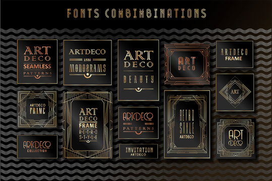 Luxury Vintage Artdeco Frame Design. Vector illustration