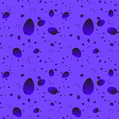 Large blueberry drops and petals on a light background in nacre.