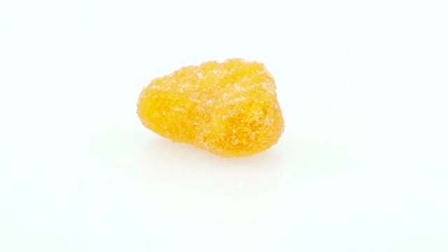 Orange Gummy Center Frame in 4k 3840 x 2160 Rotating Loop-able 360 Degree Rotation