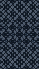 Ornate geometric pattern and two-tone abstract background