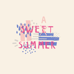 Sweet Summer cut out paper lettering