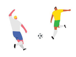 Soccer Players Action. Football Vector Sport Set