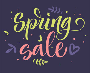 Spring sale colorful calligraphy