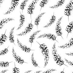 Elegant vintage field summer flower lupins made with ink. Gentle and romantic flower pattern, perfect for prints and patterns, wedding, wrapping, scrapbooking - Stock Illustration.