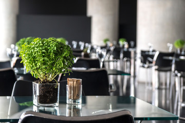Modern empty restaurant