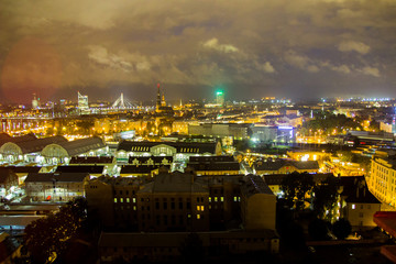 RIga night view panorama