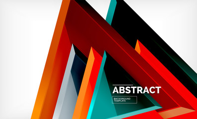 Triangular low poly background design, multicolored triangles