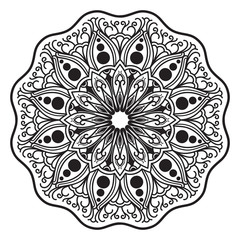 Abstract mandala graphic design decorative elements isolated on white color background for abstract concepts