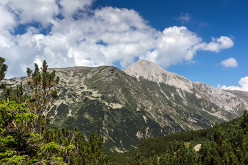 Obraz premium Amazing Summer landscape of Vihren Peak, Pirin Mountain, Bulgaria