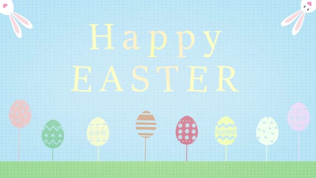 Happy holiday Easter greeting card animation