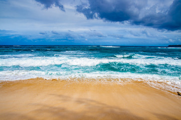 Beautiful Tropical beach surf sand