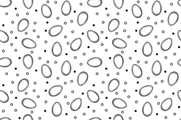easter seamless pattern eggs on white background