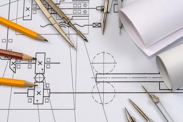 Drawing tools with blueprints in roll on scheme