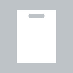 Plastic bag icon on gray background, for any occasion