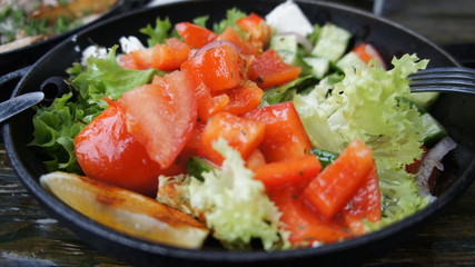 tomato salad in belarusian style