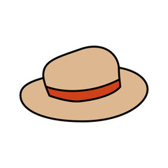 tourist hat isolated icon