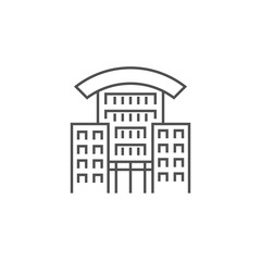Naklejka premium Hotel Related Vector Line Icon.
