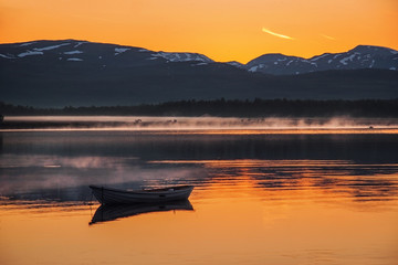 Polar night on the Senja island in Norway.