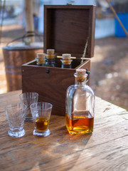 19th century liquor kit