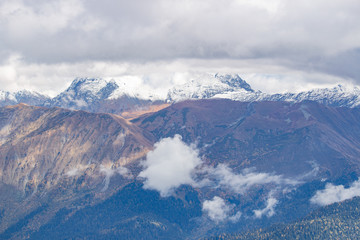 Mountain landscape. Caucasus summer day view forest