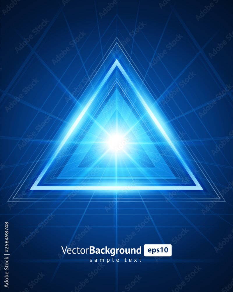 Poster abstract background virtual reality 3d space grid effect.