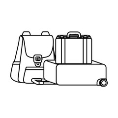travel tourism set icons