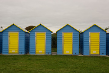 Beach huts at Bognor Regis, Sussex, England