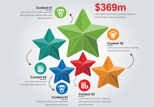 3D Vector Stars Infographic