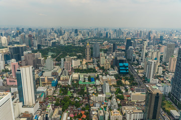 Fototapeta na wymiar Bangkok city : Panorama view Cityscape tower in Asia, Thailand