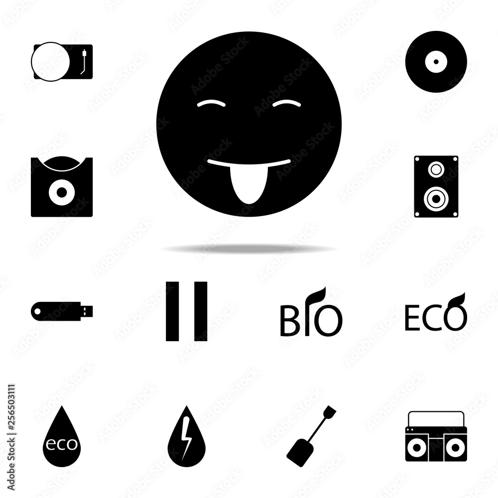 Poster smiley with tongue out icon. web icons universal set for web and mobile