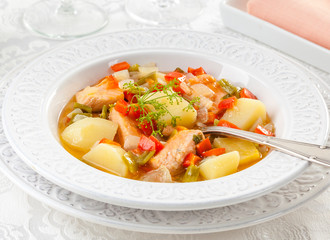 Salmon and potatoes