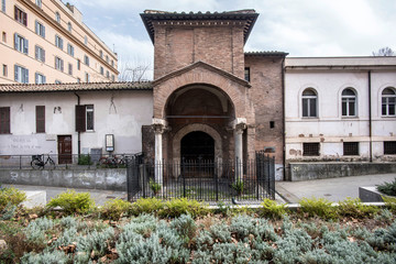 chiesa di san cosimato, piazza, roma