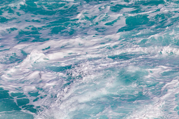 water with waves and foam