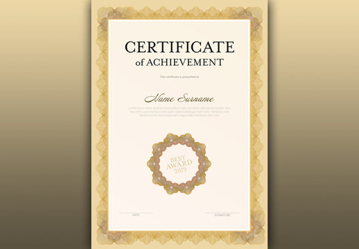 Certificate Layout