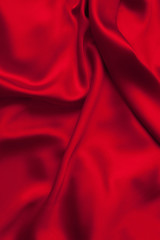 Luxury red satin fabric cloth abstract background