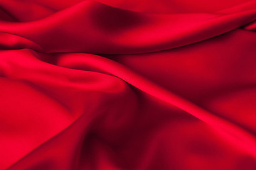 Obraz premium Luxury red satin fabric cloth abstract background