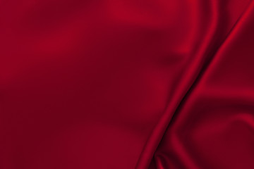 Luxury red satin fabric cloth abstract background