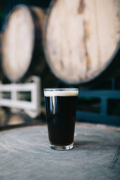 Beer with barrels