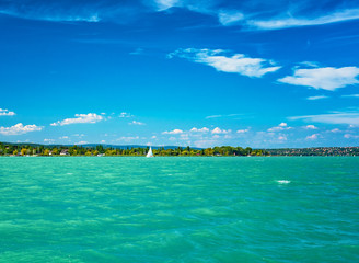 Sailboat on lake Balaton