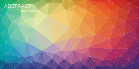 Foto auf Acrylglas Bright horizontal Multicolor triangle background - Vector Eps © igor_shmel