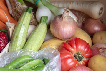 market cage with vegetables
